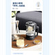 Morphyrichards mini health pot office teapot glass flower teapot health cup kettle bird's nest pot tea maker electric kettle 0.6L with glass stew pot MR6085 upgrade-split coconut milk white 0.6L