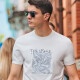
Mr. Bu spring and summer new men's short-sleeved T-shirt trendy round neck casual men's cool clothes AT12111 White L (175)