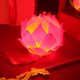 Customized Lotus Lantern Handheld Luminous fertiges Produkt Hebelstange Quastel Palace Lantern Nacht Licht Retro-Stil Hanfu Lotus Lantern O695 Lotus Hellrosa Lampenhebestange Batterie