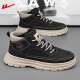 Warrior Shoes Official Men's Shoes Martin Boots Men's Spring and Summer High Top Shoes New Light Casual Shoes Light Sports Sports Men Black 40