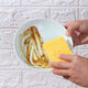 Wood pulp cotton scouring pad dishwashing sponge block water-absorbing magic wipe cleaning powerful decontamination kitchen dishwashing pot sponge wipe 5 pieces