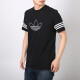 阿迪达斯 （adidas） 三叶草短袖T恤男士夏季运动服经典百搭舒适透气休闲圆领半袖 FM3897黑色 S