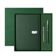 MU Lei Notebook Geschenkbox Set Hoch aussehende exquisite Geschenkgeschenke Custom bedrucktes Logo Business High-End Work Conference Office Notepad Gravur High-End-Schreibzeittagebuch Erwachsener 15012-A5-Obsidian Black (Signature Pen + Refill)