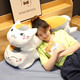 
Yilefang plush toy cat doll doll pillow long cushion sleeping pillow girl birthday gift doll cat round eye style 80 cm