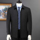 Pier Cardin Wool Jacke Herrenjacke Frühling und Herbst neuer Stil mittlerer und älterer Außenbekleidung und gelegentlich führender Kaderjacke DK-34 Button-Down-Style-Dark Grey L (175)-Empfohlen 130-145jin [Jin gleich 0,5 kg]