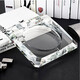 Jingbufan Crystal glass ashtray fashion creative personalized gift large custom ashtray living room European ashtray transparent 15cm