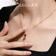 IL&CO Youke Champs Marie natural ruby pendant 18K gold diamond necklace female birthday gift for wife 80 points left and right 18K gold ruby* with silver chain