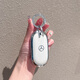 Shenchuang eignet sich für Mercedes-Benz C260L-Schlüsselabdeckung E300L CAR GLC300L Women GLC260 Schnalle GLB High-End A200L-Beutel Mercedes-Benz C Model [Weiß] + Diamantplatte [freie Autozahlplatte]