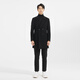 Vêtements pour hommes Lilang Light Fashion [Même modèle dans le centre commercial] Mabinement en laine pour hommes longs en laine mélangée en cachemire Q4DYR504 Black XL (175)