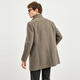 
Seven Wolf Woolen Coat Men's Coat New Winter Stand Collar Clean Color Woolen Medium-Length Commuting Casual Men's Clothing 702 (Dark Apricot) 2XL 180/96A