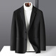 ROMON Woolen Suit Men's Spring and Autumn Business Casual Single Suit Coat Warm Jacket Men's XF79 Black XL
