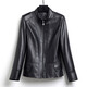Zongchun Haining Leather Women's Short Genuine Leather Jacket Autumn and Winter Sheepskin Slim Jacket Fashion Middle-aged Slim Leather Jacket Temperament Casual Versatile Short Jacket Black 3XL