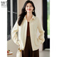 She enjoys long-sleeved shirt women's simple all-match shirt cardigan commuter top autumn and winter brushed shirt jacket T143C2045