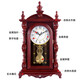 Hanshi (Hense) solid wood table clock living room retro table clock tabletop clock desk time striking quartz clock HD276 arc base (with time striking)