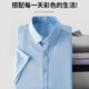 Romon High-End-Kurzärärmungs-Hemd Herren Sommer Ice Seidengeschäft Casual Shirt Herrenhälfte mit eisenfreiem Anti-Falten-Anzug Shirt DX6212 Navy Blue 4xl Größe