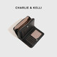 CHARLIE & KELLI官网 CK轻奢包包女包拉链短款多卡位女士2025新款卡包零钱包 黑色