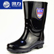 Huili Shanghai Huili Rain Shoes 863 Botas de lluvia de tubo alta para mujeres Anti-slip RESISTEN RESISTENTE LABORA DE PROBA DE PROBA DE LA PARACHA Mujeres 863 Grouper Grey Grey Medium Tube más Fleece 38