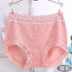 Perfect Couple [4 Pack] Women's Underwear Women's Cotton Crotch Sexy Lace Mid-waist Tummy Control Panties Women's Seamless Hip Lifting Buttocks Cotton Lace Girls' Large Size Women's Briefs Wine Red + Medium Apricot + Sapphire Blue + Acorn M (, 90-120Jin[Jin equals 0.5kg])