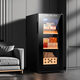 CIGARLOONG 35C cigar cabinet small intelligent temperature control electronic humidifier natural cedar wood shelf alcohol independent dual-core embedded household energy-saving cigar and red wine dual-purpose cabinet full cigar style