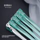 GUTCHE理发夹子 美发专用分区夹子一字无痕夹理发师专用长嘴鸭嘴夹加长 #透明款 10只