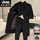 Jeep Spirit doppelseitige Wolljacke Herren Langer Wollschatzschicht Herbst und Winter verdickter Liner Kaschmirschicht Herren neues Produkt Ly2316 Marine (doppelseitiger Wollkaschmir) mittlerer Länge M (95-115jin [Jin gleich 0,5 kg]))