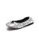 Lairsdan [Princess Princess] 2025 Spring and Summer New Fashion Lightweight Comfort Patent Leather Sheepskin Comfort Single Shoes Women 6M15901 Technology Silver SVK 37 (235mm)