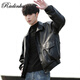 Radinka2026 new autumn and winter trendy loose imitation leather jacket men's motorcycle jacket bomber jacket design street jacket YFF 002 spring and autumn XL