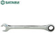 SATA fully polished chrome vanadium steel ratchet wrench open end dual-purpose quick wrench 5.5M-25MM 43601-43619 fully polished open end quick wrench 43606 (10MM)