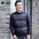 Baocaiyang middle-aged and elderly men's thickened half turtleneck sweater 40-50 years old dad's clothing autumn and winter casual middle-aged sweater for men CY28406 black gray 180