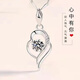 Genuine PT950 platinum necklace for women platinum necklace clavicle chain girlfriend diamond pendant moissanite birthday gift with you in my heart + ingot chain light luxury style