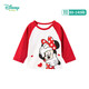 Vêtements pour enfants Disney pour hommes, femmes et enfants mode, confortable et décontracté, polyvalent doux T-shirt à manches longues et à manches longues 24 automne 211S1483 Red Minnie 130