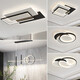 Guanmu Lampe Set Living Room Strimpes Trois chambres et deux salons Lument de plafond Luxury Luxury Modern Simple Style Restaurant Éclairage DP2131-1050 Wuji LED (blanc + noir) Installation de colis