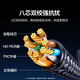 绿联超六类网线 CAT6A类纯铜万兆成品编织线2米 家用电脑网络宽带连接跳线8芯双绞线兼容2.5g黑色35801