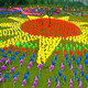 Yingrong Windmill Outdoor Dekoration Sport trifft Kindergärtnerin Kinder handgefertigtes Windmühlenspielzeug hängen Salon Vierblatt 7cm100 mit Stangen Siehe Hauptbild
