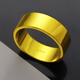 Craftsman gold ring for men and women pure gold 999 glossy surface solid closed mouth atmospheric aperture plain circle retro domineering gift giving face width 5mm 6g, return and replenish according to the actual gold
