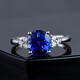 Millai Jewelry 2.6 carat natural tanzanite ring for women 18K gold inlaid diamond diamond ring jewelry custom gift ring number can be customized