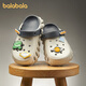 Balabala dinosaur Chaussures de trou d'enfants Baby Slippers Boy Boy Sandales et grand garçon de la semelle intérieure sans glissement portant l'été dehors