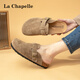 La Chapelle Frauenschuhe, dicke Sohle Halbschuhe, vielseitige ein Fuß besetzte Gelegenheitsbirkenstock-Schuhe-002 Khaki 38