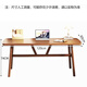 Zhuobo computer table desktop desk study table home dining table simple fast food table BZ21 walnut color 120*60cm
