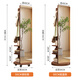Duftspiegel voll massives Holz Ganzkörper-Dressing-Spiegel Multifunktional-Funktionsregalboden bewegliche Rotatable explosionssicherer, anpassender Spiegel Hängende Kleiderbügel Walnussfarbe #chassis Modell [10 Jahre Garantie] [15-Tage-Versuch]