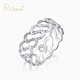 Pt.Charm new platinum ring women's water ripple platinum ring personalized fashion wedding proposal ring spot No. 21 2.8-2.9 grams single