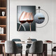 
CLCEY light luxury high-end modern simple Nordic restaurant decoration painting clock dining room hanging painting living room living room background B9734+A black hollow black dial 70*100+ clock 60*60 oil canvas fashion black