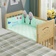 Multifunctional solid wood crib without paint cradle bed environmentally friendly children's bed baby bed movable bb bed splicing large bed adjustable double-layer large bed + mosquito net