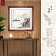 BERTHA DENTON Chinese style pure hand-painted landscape painting ink painting living room sofa entrance private room restaurant Dou Fang Chinese painting decorative hanging painting Autumn high picture has been framed 60*60 cm