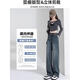 
Cotton straight jeans for women in autumn and winter new high-waist loose casual pants for women students plus velvet thickened narrow version wide-leg pants 684-1 retro blue [with fleece high quality] 36.5 S 80Jin [Jin equals 0.5 kg]-95Jin [Jin equals 0.5 kg]