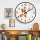 Innovation Peng Innovation Chinois Watch Clock Room Room tout est bon pour la maison silencieuse avec un calendrier simple Mur d'horloge électronique moderne A673 Black [mouvement silencieux] 8 pouces (diamètre 20 cm) Small