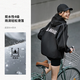 李宁荷叶风衣防泼水防晒衣服夏季新款男女同款户外夹克外套 黑色【锦纶UPF50+】AFDU695-1 M