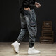 Boyuni 2025 Frühlings- und Herbst-neuer Stil Binden Jeans für Männer Neun-Punkte Lose große Haremhosen Trendy Casual Casual 100 206 30 115-125jin [Jin entspricht 0,5 kg]