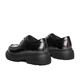 Belle Stars derselbe Pendler formelle Verschleiß dicker Derby-Schuhe für Männer Textur Business Casual Lederschuhe A1695DM4 Black 39