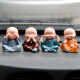Buy 4 sets of car ornaments, car accessories, car pendants, four no-little monks, Buddhist and Taoist resin, ancient resin racks, decorative home accessories, and a set of four no-little monks, free of trace double-sided tape